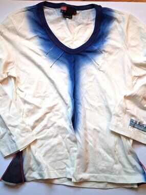 Rare Vintage Women's Diesel Indigo Thermic Y2K Long Sleeve Tee Shirt Size M